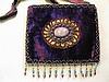 Deep purple horizontal w/ feathers